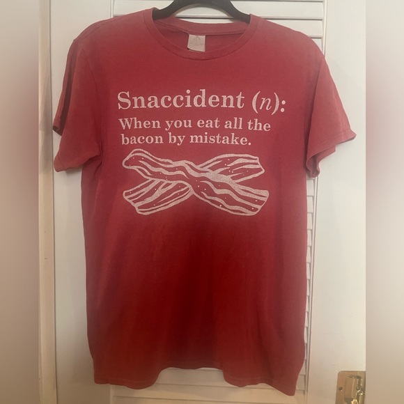 Delta Other - Vintage Distressed Delta Pro Weight Tee Size Large - Snaccident - Eat Bacon